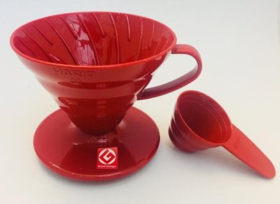 HARIO V60系列 白色 紅色 PP濾杯 VD-01W