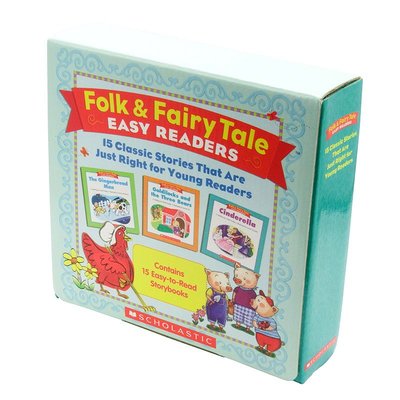 ＊小貝比的家＊FOLK & FAIRY TALE EASY READERS /盒裝(15平裝書+1CD)/3~6歲