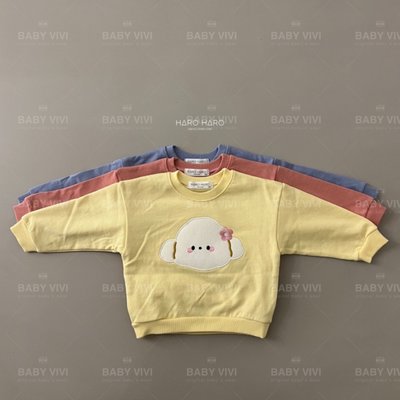 預購。22春款。韓國貴賓泡泡棉系列兒童薄長袖T恤（HAR20127-113～115） （2201150100～102）