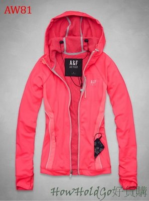 AF,A&F,ABERCROMBIE & FITCH,Active Full-Zip Hoodie女 瑜珈運動連帽外套