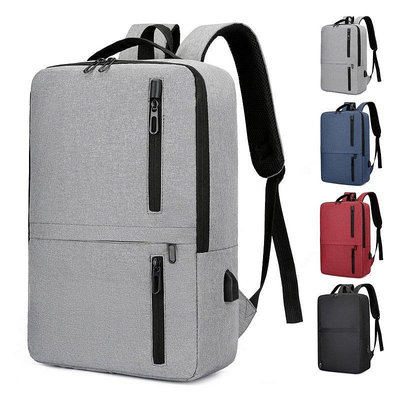 【熱賣精選】夏季新款男士背包外置 USB 充電端口背包防水旅行背包學生書包