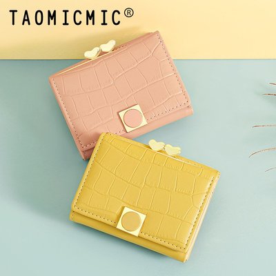 皮夾新款韩版可爱女士钱包wallet 多卡位夹子短款折叠外贸零钱包purse