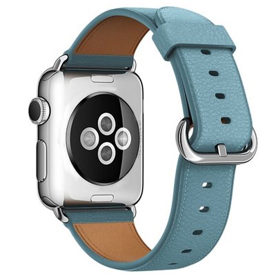 熱銷 新款-適用apple watch1/2/3蘋果S4新經典真皮手表帶男女38/40/42/44mm替換錶帶腕帶