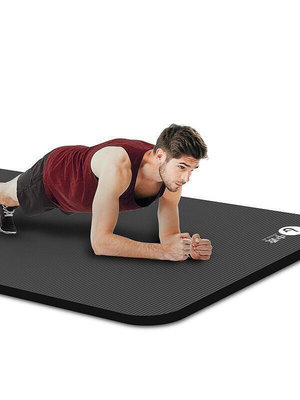 【現貨】男士健身墊初學者瑜伽墊子加厚加寬加長防滑運動瑜珈地墊家用15mm