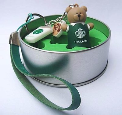 限量全新 泰國 星巴克 Starbucks 小熊吊飾 鑰匙圈禮盒