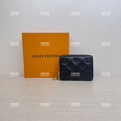 30年老店 預購 LOUIS VUITTON LOU 黑色 皮革 拉鍊 短夾 皮夾 M81599 LV
