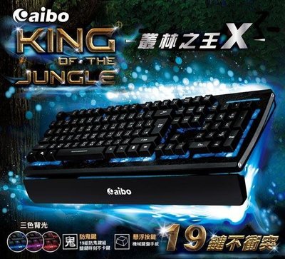 【小妍3c】 aibo ENKB10 叢林之王X多媒體背光電競鍵盤(19鍵不衝突) usb有線鍵盤
