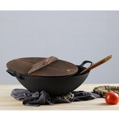 現貨：南部鐵器代表作。池永生鐵鍋 鑄鐵鍋炒鍋 無涂層天然不易粘鍋