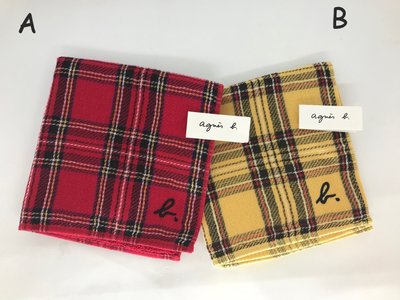 法國Agnes b 小b 小方巾 手帕 日本帶回 日本製