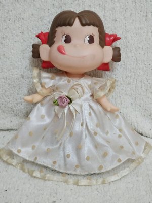 不二家 牛奶妹 peko's Doll - 早期 限定人形 婚紗版 21公分高 - 企業寶寶 - 1501元起標