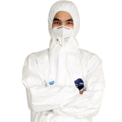 杜邦防護衣1422白色帶帽連體 防護服 實驗室防塵服 防護衣服 一次性工作服 隔離衣【GC144】 久林批發