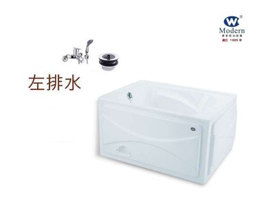 【 老王購物網 】摩登衛浴 M-9235 壓克力浴缸 雙牆浴缸 (左排水)(右排水) 108x78cm