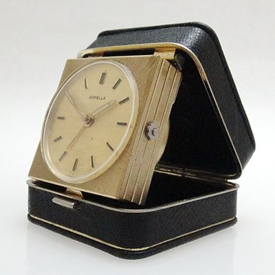 【timekeeper】  極美70年代瑞士製Appella七石旅行機械鬧鐘(免運)