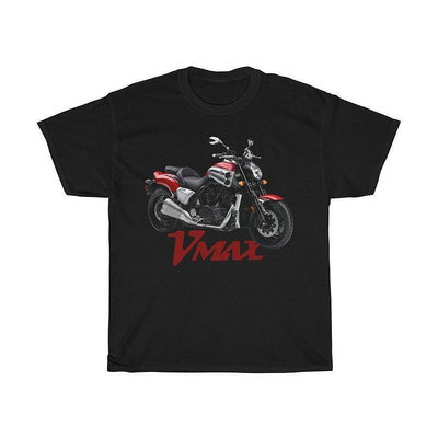 山葉 Yamaha Vmax VMX 1700 摩托車中性厚棉 T 恤,美國印花