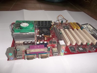 MSI,微星主機板,MS-6172,,ATHLON1.2G-CPU,加威剛512M記憶體,原廠風扇,檔板,整套