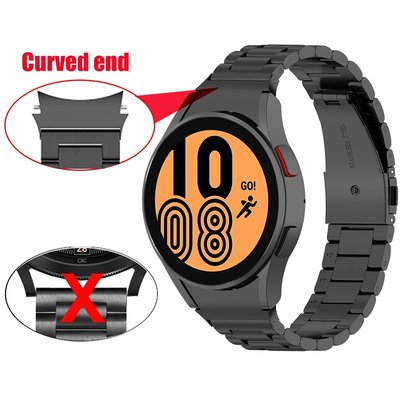 【現貨】三星手錶金屬不銹鋼錶帶 三星Galaxy Watch 4經典46毫米42毫米/44毫米40毫米 無間隙三珠錶帶