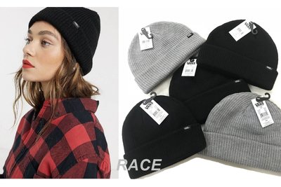 【RACE】VANS CORE BASICS BEANIE 毛帽 短毛帽 反摺 素面 基本款 LOGO 黑 灰