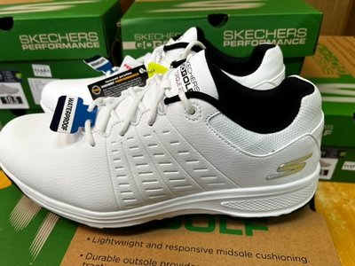 青松高爾夫 SKECHERS 高爾夫釘鞋#214027/WBK白色  $3200元