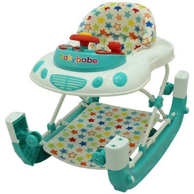 [小衡屋] 全新-Babybabe 多功能汽車嬰幼兒學步車 /多功能兩用搖馬 (黃色/藍色可選)