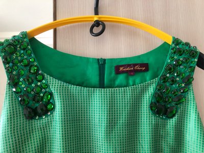 專櫃祖母綠鑲綠寶石背心洋裝11號