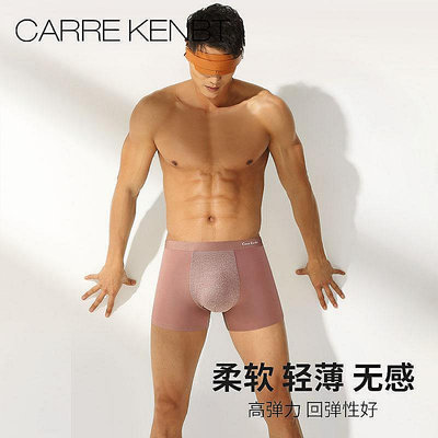 【現貨】CarreKenbt男士內褲男生莫代爾抗菌四角褲桑蠶絲檔透氣平角褲禮盒