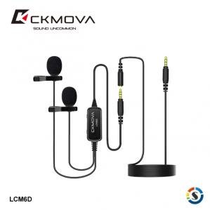 CKMOVA LCM6D (3.5mm) TRRS接頭 全向電容式雙頭領夾式麥克風 適用手機/相機/電腦 公司貨