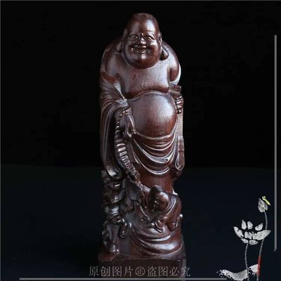 熱銷 -越南沉香木雕刻三子彌勒佛工藝品擺件佛像臥室客廳創意擺件特價郵-特價