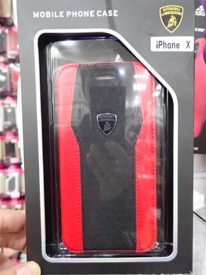 壹 藍寶堅尼 Apple iPhone X 10 IX 碳纖維保護殼 背蓋 IX 藍堅碳纖皮 黑紅
