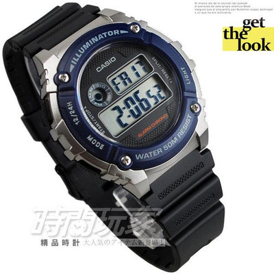 W-216H-2A 卡西歐 CASIO 電子錶 黑藍色 男錶 W-216H-2AVDF 【時間玩家】