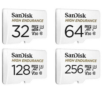 SanDisk 高耐寫 MicroSD 記憶卡 手機記憶卡 行車記錄器 監視器 32G 64G 128G 256G V30 U3 4K