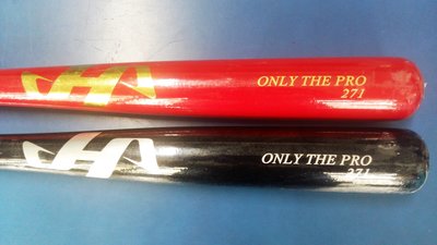 ((綠野運動廠))最新HA ONLY THE PRO北美楓木棒球棒,紅C271/黑JS668兩款,平衡細握把,好打彈性佳