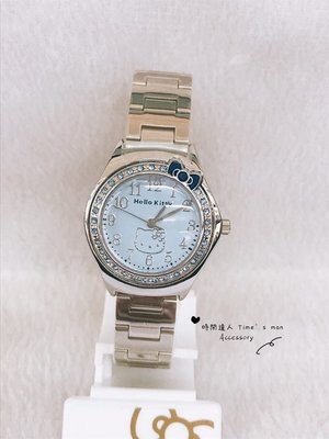 [時間達人]SANRIO三麗鷗 凱蒂貓Hello Kitty手錶流行錶系列石英手錶HK618LWNA 不鏽鋼帶 鑲鑽