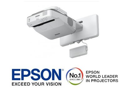 高傳真音響【EPSON EB-685W】WXGA反射式超短焦無線投影機【3500流明】【免運】60cm打100吋畫面