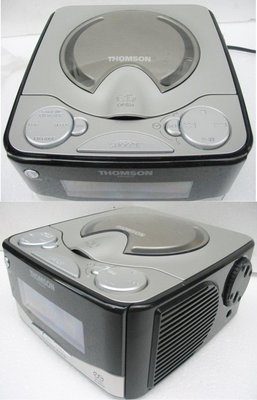 RCA法國湯姆遜RR420CD多功能床頭音響,倒數 定時 睡眠 立體聲收音機 雙鬧鐘,AM/FM,簡易包裝,盒裝,全新