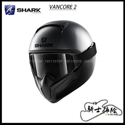 ⚠YB騎士補給⚠ SHARK VANCORE 2 Street-Neon 灰黑黑 全罩 安全帽 復古 風鏡 防霧鏡片