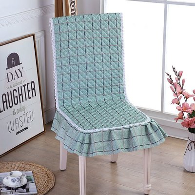 家用連體椅子套罩餐桌椅套坐墊靠背一體加厚防滑通用椅