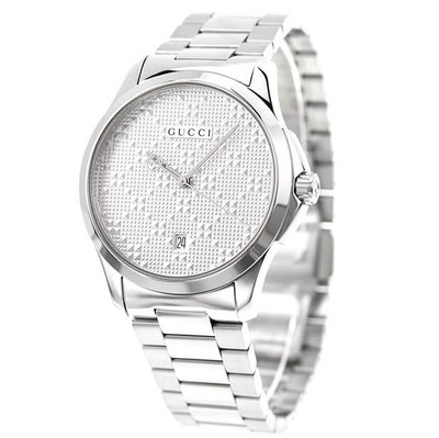 GUCCI  古馳 YA126459 手錶 38mm 銀色面盤 藍寶石鏡面 不鏽鋼錶帶 女錶 男錶