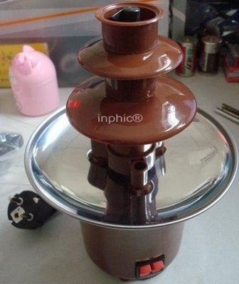 INPHIC-家庭用三層巧克力噴泉機巧克力機火鍋自製巧克力融化塔熔爐可加熱