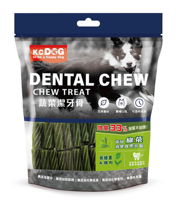 汪旺來【K.C.DOG】潔牙骨G62-3螺旋潔牙骨-葉綠素+雞肉(短)螺旋潔牙棒/磨牙骨
