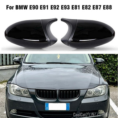 Cool Cat百貨汽车精品 2X BMW E90 E91 E92 E93 E82 E87專用碳纖紋&amp;亮黑 M3款後視鏡蓋替換型 完美