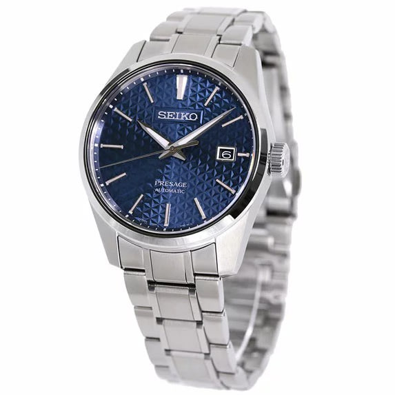 預購SEIKO PRESAGE SARX077 精工錶39mm 機械錶藍色面盤鋼錶帶男錶女錶 
