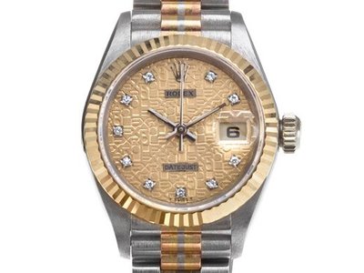 Rolex勞力士69179B蠔式恒動日誌18K彩虹金女用腕錶