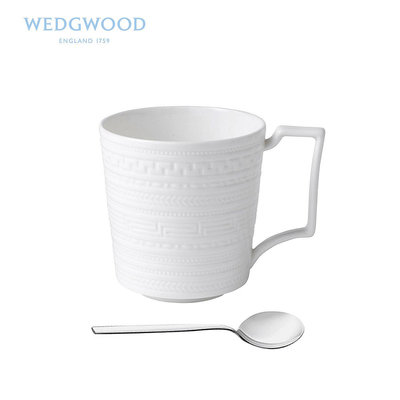 馬克杯 禮盒裝WEDGWOOD威基伍德意大利浮雕純色骨瓷馬克杯茶咖水杯對杯組