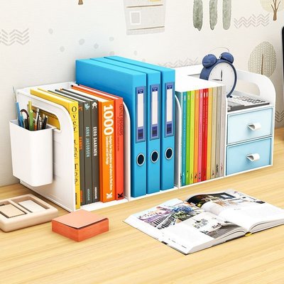 桌面書架多層學生書柜兒童文件宿舍置物整理架辦公桌上書本收納盒