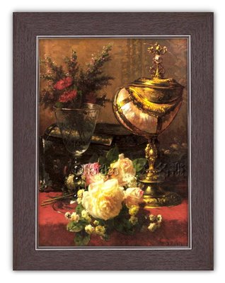 四方名畫: 浪漫古典花卉 Robie003 含實木框/厚無框畫 居家美學新概念   直營可訂製尺寸