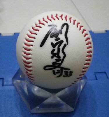 棒球天地---超級絕版--中華隊教練 劉家齊 簽名球.字跡漂亮