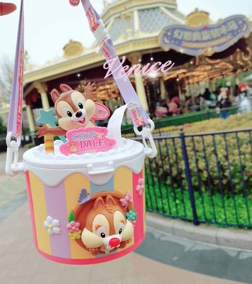 上海迪士尼2021奇奇蒂蒂春季生日蛋糕造型爆米花桶Venice 維娜絲日本連線代購