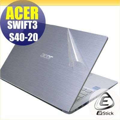 【Ezstick】ACER Swift 3 S40-20 二代透氣機身保護貼(含上蓋貼、鍵盤週圍貼、底部貼) DIY包膜
