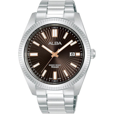ALBA 雅柏 Prestige 簡約三針石英腕錶-42.2mm棕(VJ42-X353B/AS9S65X1)