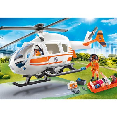 【德國玩具】摩比人 救援直升機 救護員 城市系列 playmobil( LEGO 最大競爭對手)